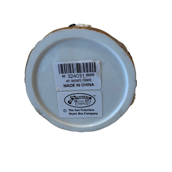 SF Music Box Teddy Bear Butterflies Bees Trinket Box Song My Favorite Things - Picture 10 of 11